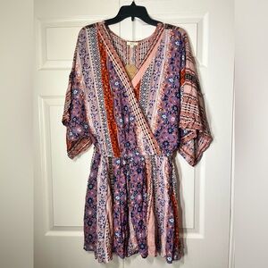 Kori Women's Boho Multi Color Floral Romper